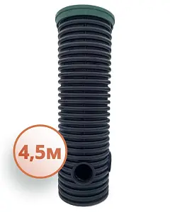 Дренажный колодец d340 h4500 с зеленой крышкой (отводы 160 мм) 0